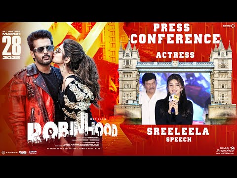 Actress Sreeleela Speech @ Robinhood Press Conference | Nithiin | Venky Kudumula