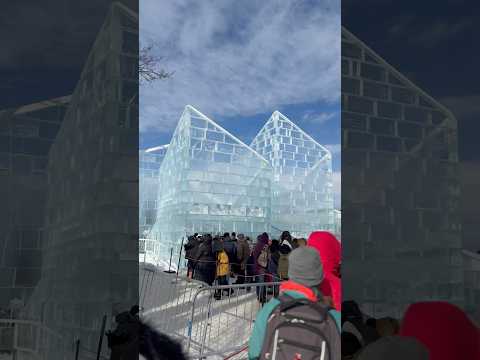 Visiting the ICE PALACE in Quebec City #carnavaldequebec #travel #quebeccity #snow #icepalace