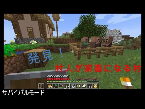 【マイクラサバイバル】砂漠の村を出て旅を続けたらまた村を見つけました、４つ目です。