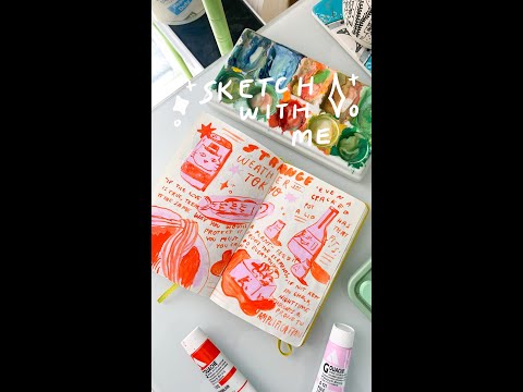 Sketch with Me ✨ Reading Wrap-Up in My Art Journal #studiovlog #booktube