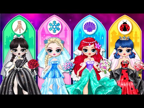 If Elsa, Wednesday & Ladybug Glow Up Into Wedding Dress