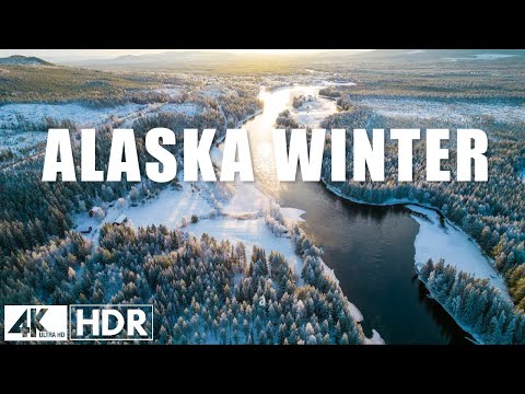 Alaska Winter 4K Ultra HD • Beautiful Alaska Scenery, Relaxing Movie Beautiful Scenery