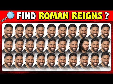 Can You Find Roman Reigns 🔎 Easy to Hard WWE Quiz Challenge