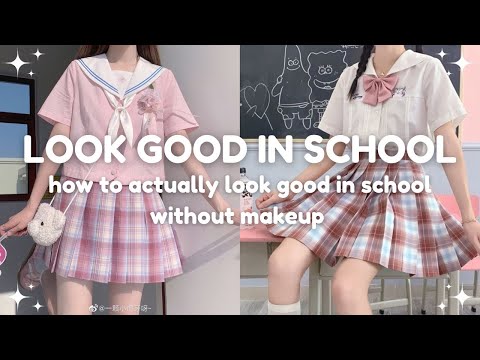 how to actually look good in school without makeup 💌📎 school beauty tips