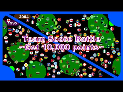 200 countries Team Score Battle =Get 10,000 points= ~200 countries marble race~ | Marble Factory