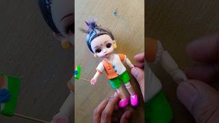 DIY Clay Doll Makeover 😚 for Independence Day 🇮🇳 #shorts #satisfying