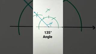 135 degree angle with compass | 135° Angle Construction