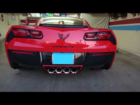 C7 Corvette exhaust bezel trim red wrap and Xpel Part 2