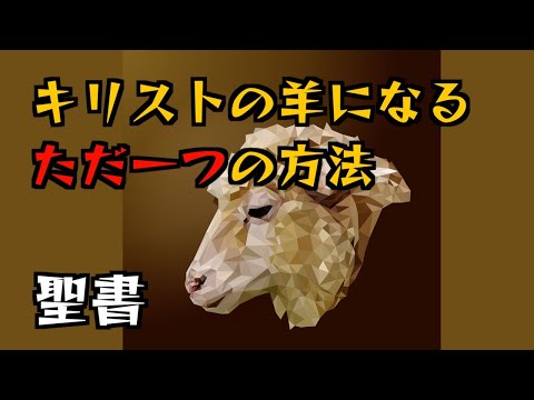 キリストの羊になるただ一つの方法