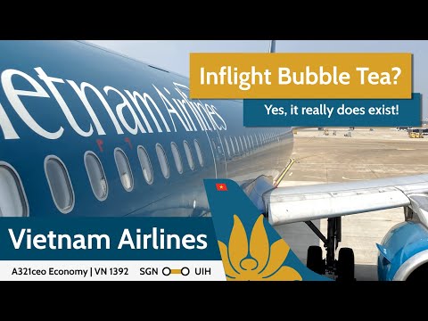 Breakfast Bubble Tea on a short flight in Vietnam? Yes! | Vietnam Airlines Flight Review to Quy Nhon