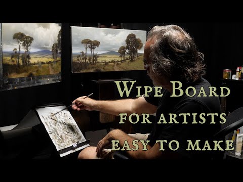 Artists' Paper Towel Wipe Board - easy to make