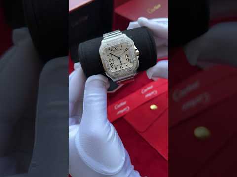 Unboxing Video | Santos de Cartier Watch Medium model, steel diamonds