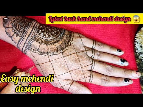 Latest back hand easy mehendi design😱😱/ Beautiful back side mehendi design #backhandmehendi #mehendi