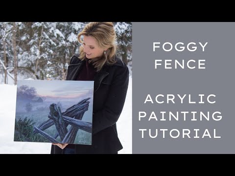 Acrylic Painting Landscape Tutorial || Complete Introduction to Acrylic Painting for Beginners ||