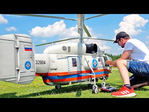 XXXL HOMEBUILT! RC KAMOV KA-32 TRANSPORT SCALE MODEL HELICOPTER FLIGHT DEMONSTRATION