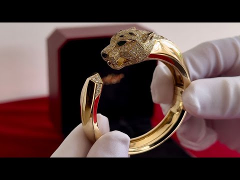 Unboxing Video | Panthere de Cartier Bracelet, Yellow Gold, Diamonds, Emerald, Onyx