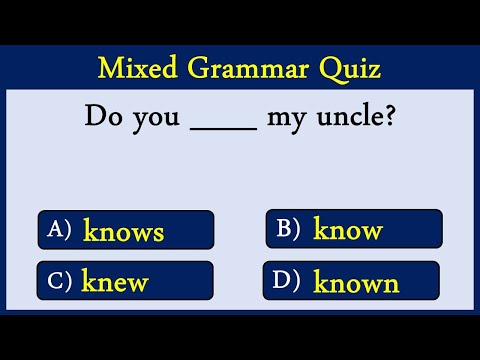 Mixed English Grammar Quiz 67:  Can You Score 10/10 In This Quiz?