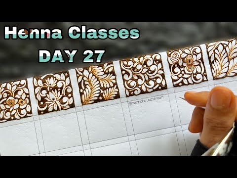 Tazaheen Henna Classes DAY 27 || Learn Detailed Henna with Tazaheen Henna Classes 2023