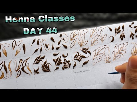 Tazaheen Henna Classes DAY 44 || Learn Detailed Henna with Tazaheen Henna Classes 2024