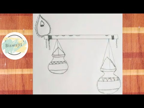 Easy simple bansuri krishna drawing | Krishna bansuri easy sketch | beautiful peacock basuri drawing