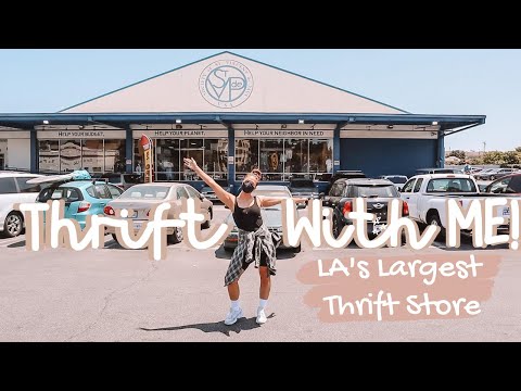 Thrift with me at LA’s Largest Thrift Store! + Try on Thrift Haul