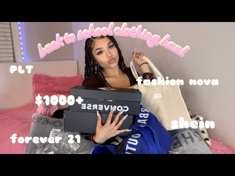 back to school clothing haul 2023 ||prettylittlething, fashion nova, shein, etc.