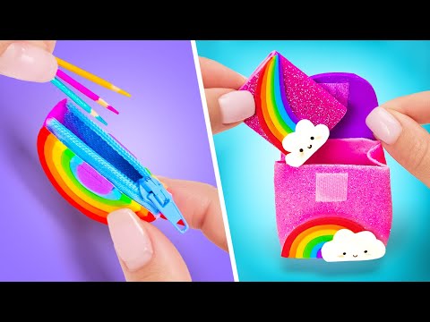 Mini Rainbow Crafts for Dolls! 100 Miniature DIYs