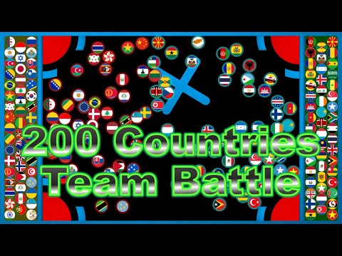 Team Battle Race ~200 countries marble race #32~ in Algodoo | Marble Factory