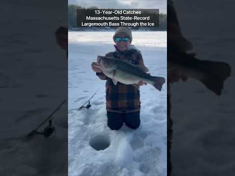 ‘That Ain’t No Crappie.’ Watch This 13-Year-Old Catch a State-Record Largemouth Bass Through the Ice