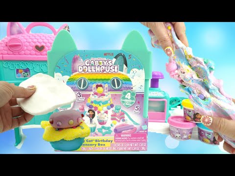 Gabby's Dollhouse Cakey Cat Birthday Sensory Slime Box