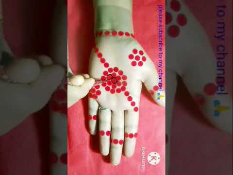 Bindi trick mehedi design बिंदी से आसान मेहंदी डिजाइन #mehndi