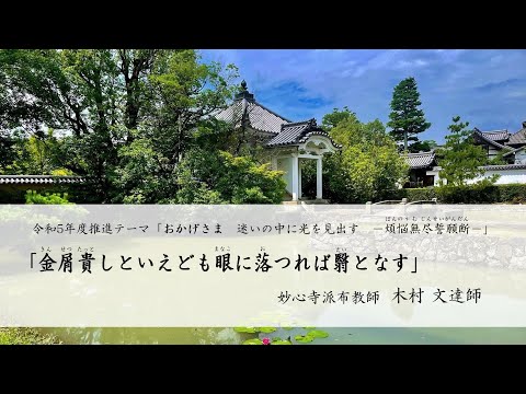 第37回「金屑貴しといえども眼に落つれば翳となす」　木村 文達師