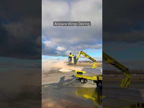 Deicing is necessary when temperatures are below freezing 🥶 #airplane #travel #deicing #airport