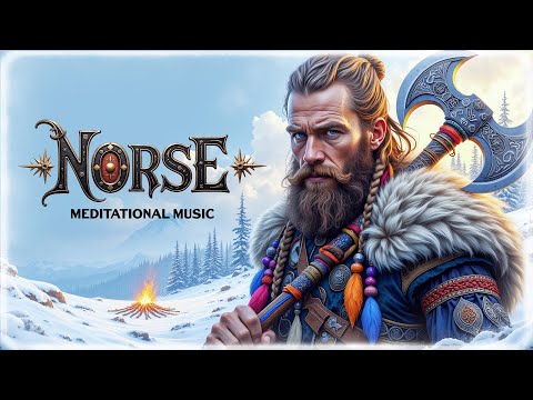 NORSE: Meditational Music | Viking Warrior Standing by the Fire in a Snowy Nordic Land