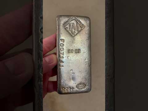 Johnson Matthey Canada ~ Vintage Poured Silver Bar ~ 20 oz