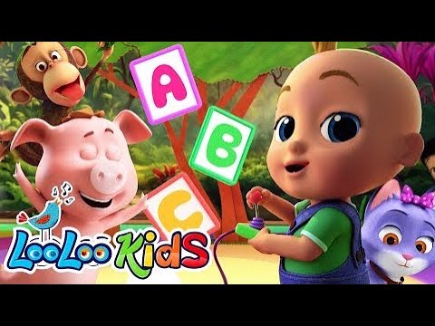 𝑵𝑬𝑾 Animal Alphabet Song 🐵🔤🎶 | LooLoo Kids ABC Animals Song for Kids 🦁🐘 | Learn Phonics & Letters