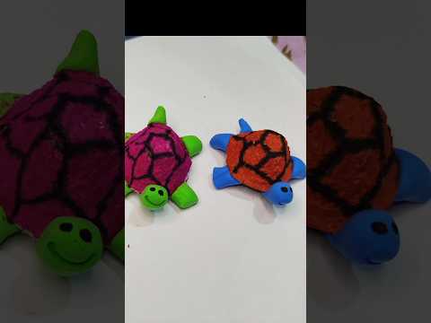 playdough turtle#artandcraft #turtle  #claymodeling #claymodeling #eggtreyreuse