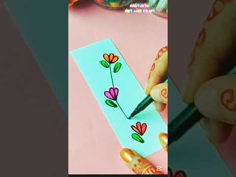 Flower bookmark #artandcraft #aesthetic #artandcraft #shorts