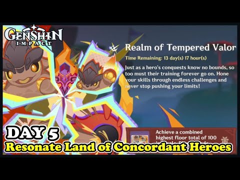 Realm of Tempered Valor Event Part 5 "Resonate Land of Concordant Heroes" Genshin Impact