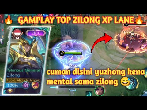 ZILONG EXP LANE 🔥 CUMAN DISINI YUZHONG KENA MENTAL SAMA ZILONG😅 [mobile legend bang-bang]