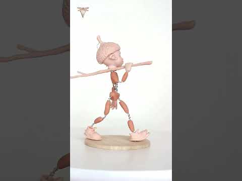 Sculpting stage - Oak pixie art doll