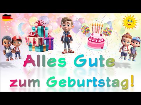 Happy Birthday! Alles Gute zum Geburtstag! German Learning for Kids!