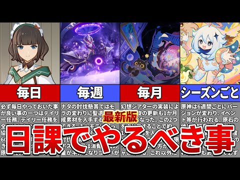 【原神】最新版！日課でやっておくべき事を徹底解説！【ゆっくり解説】