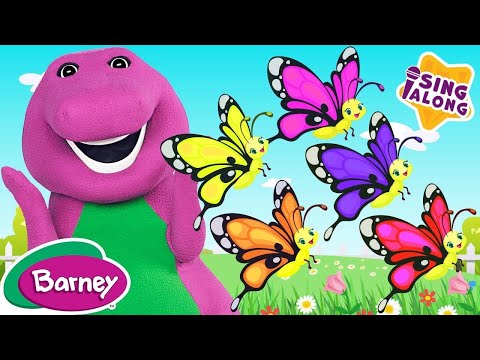 Five Little Butterflies + More Kids Songs & Nursery Rhymes | Barney the Dinosaur | 9 Story Kids