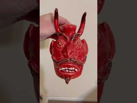 Red Devil Face Jug by Brown’s Pottery ~ For Jed!  😎 🤗 👿