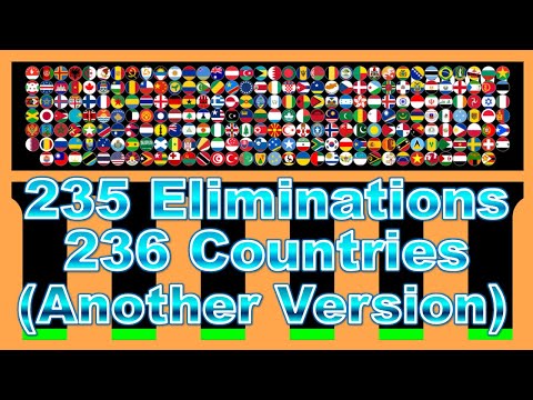 [Another version] 235 times eliminations & 236 countries and regions marble race | Marble Factory