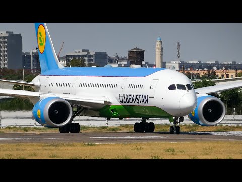 Planespotting at Tashkent Airport - Uzairways 787, Silkavia ATR, Queshm A320 and more!!