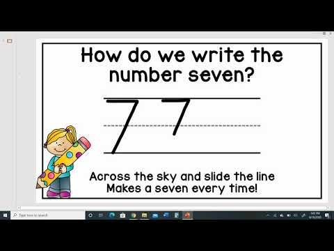 How To Write The Number 7