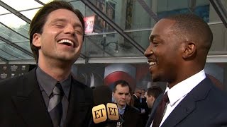 Anthony Mackie Crashes ET Interview, Becomes Correspondent at 'Captain America' Premiere