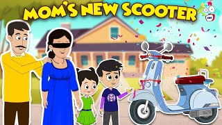 Mom's New Scooter | Animated Stories | English Cartoon | Moral Stories | PunToon Kids